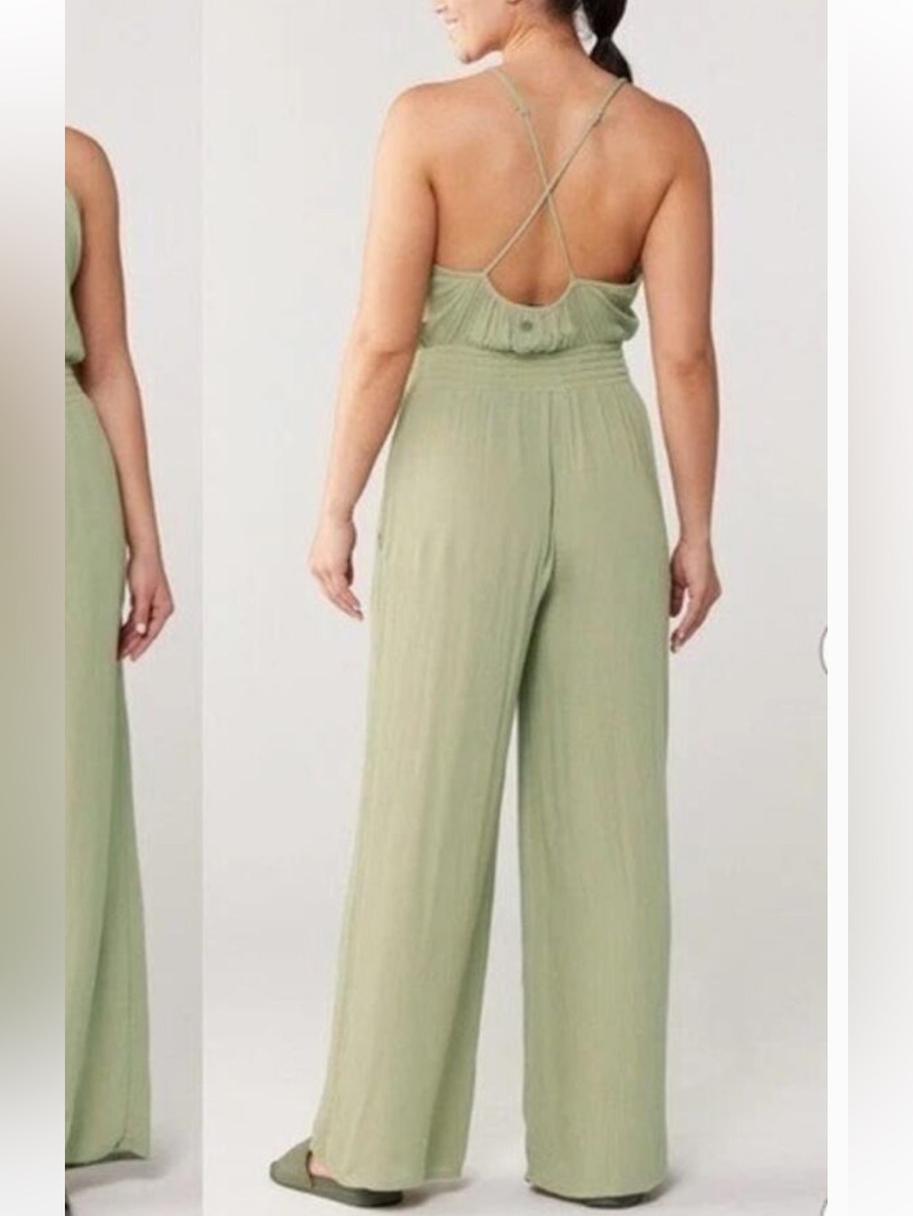 Prana Fernie Wide Leg Modal Crinkle Jumpsuit NWT